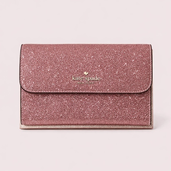 kate spade Handbags - NWT Kate Spade Pink Glitter Wallet Wristlet